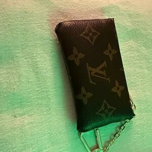 Louis Vuitton Black and Gold Monogram Key Pouch